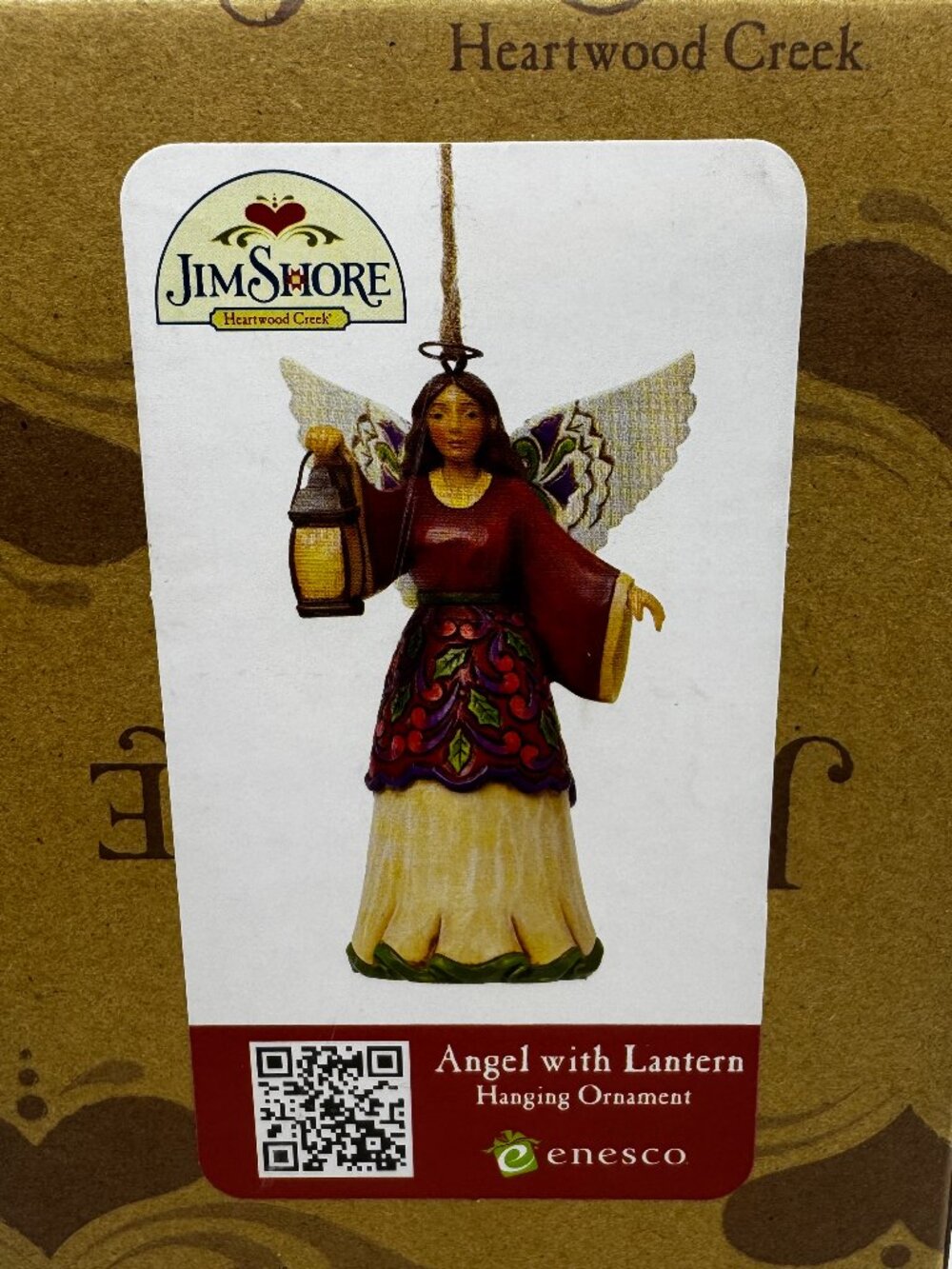 Jim Shore Heartwood Creek Angel with Lantern Ornament Brand New In Box